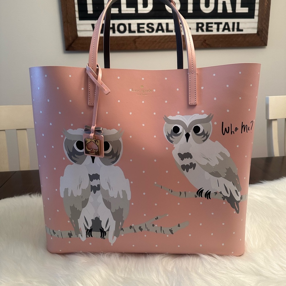 Large Kate Spade Blazing A Trail Owl Tote